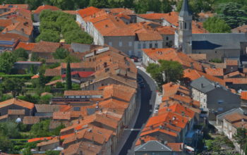 Centre du village de Dourgne depuis St-Stapin