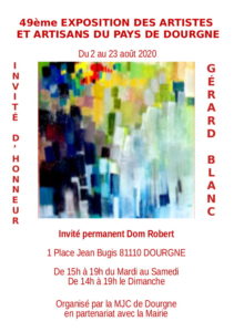 Flyer "49ème exposition des artistes et artisans du pays de Dourgne"