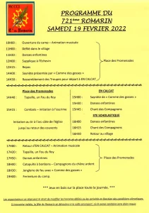 Programme de la fête du romarin