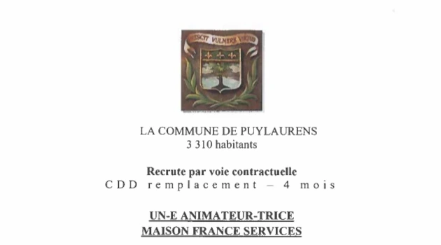 ANIMATEUR MAISON FRANCE SERVICES
