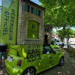 Véhicules du Tour de France LOGIS à Dourgne