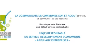 Responsable du service développement économique "appuis aux entreprises".