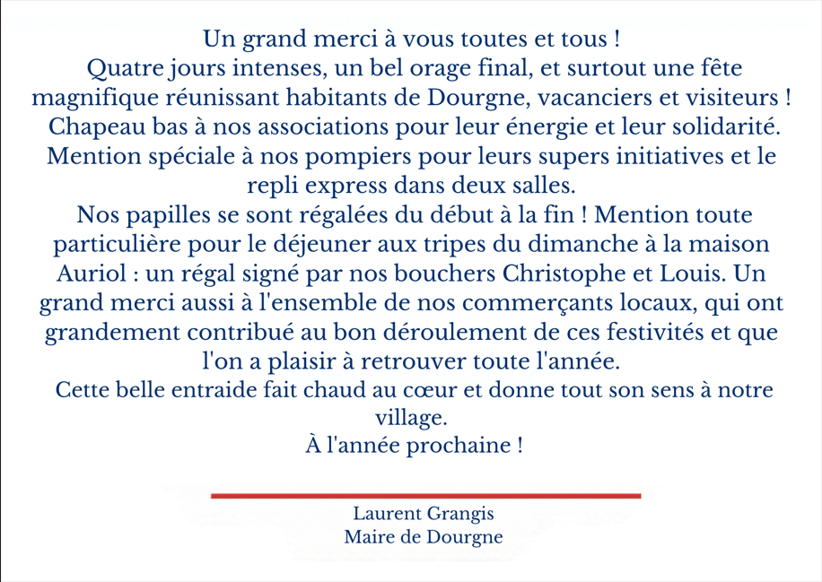 FÊTE DE LA SAINT STAPIN 2026 : REMERCIEMENTS DE MONSIEUR LE MAIRE…